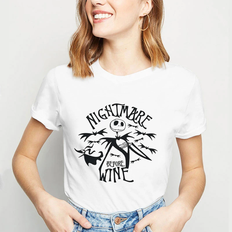 Корейский стиль Харадзюку Хэллоуин рубашка Счастливый принт шаблон печати