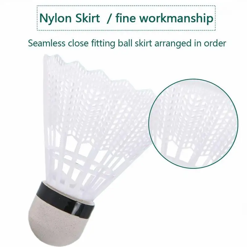 

12Pcs/set White nylon foam head plastic badminton Outdoor Badminton Sports Durable Badminton Accessories Y4U3