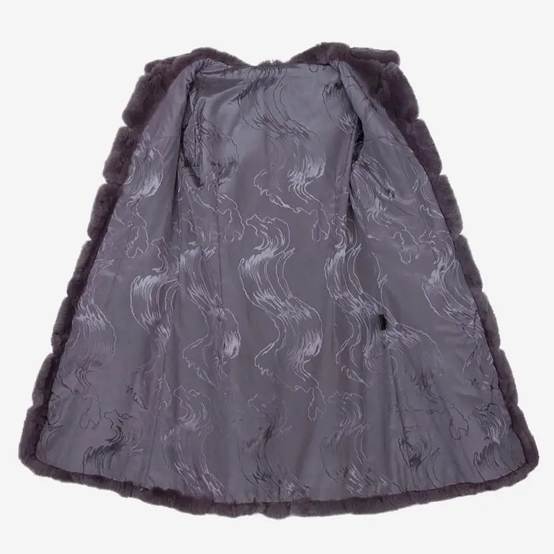 Women's Coats Real Fur Coat Women Rabbit Winter jacket Jacket with Hood Story FS17154 | Женская одежда