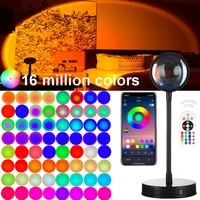 16 million colors sunset projector lamp night light for living roombarcafe bedroom decorationmeditationyogaphotographic