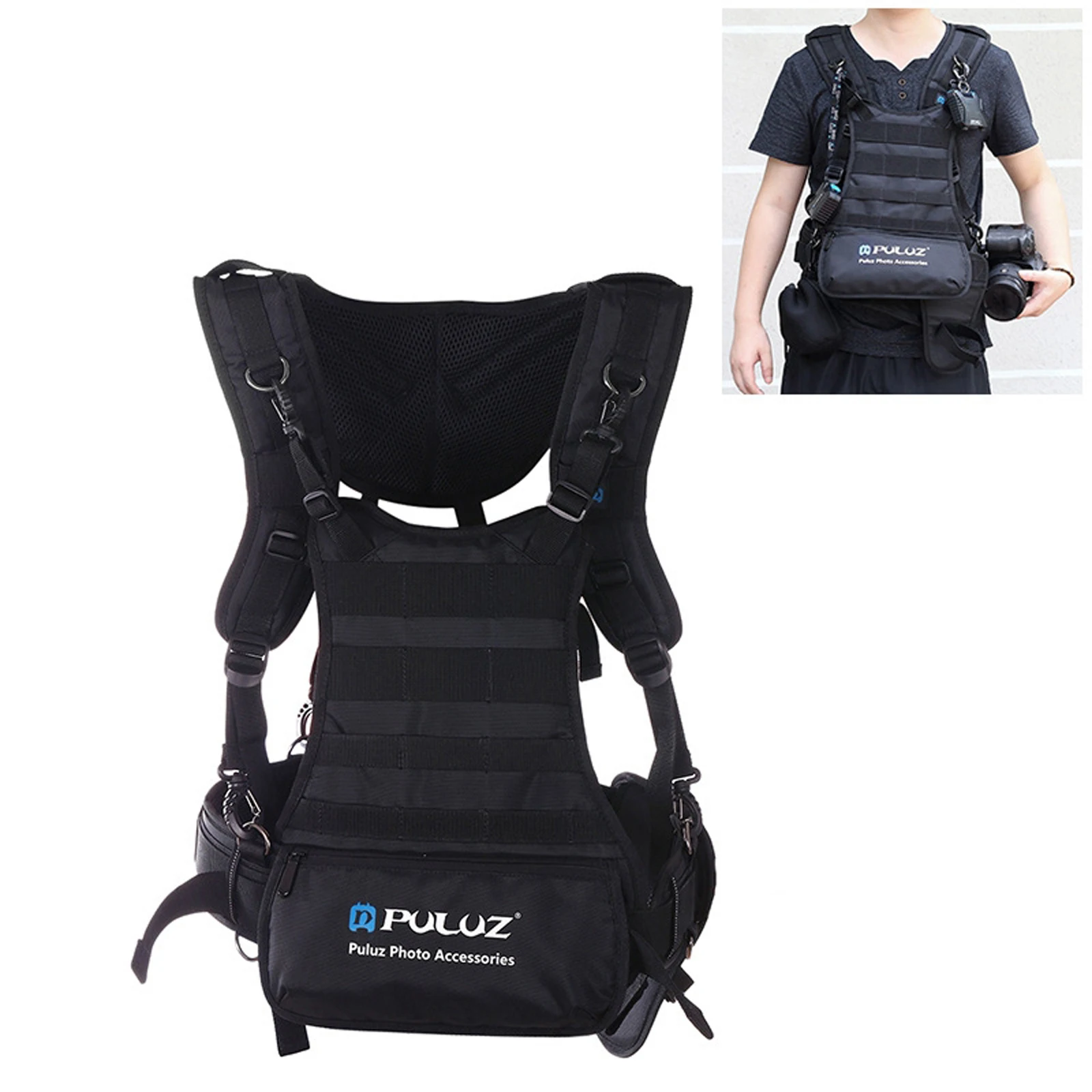 Регулируемый ремень для камеры двойной через плечо поясной SLR DSLR | Электроника