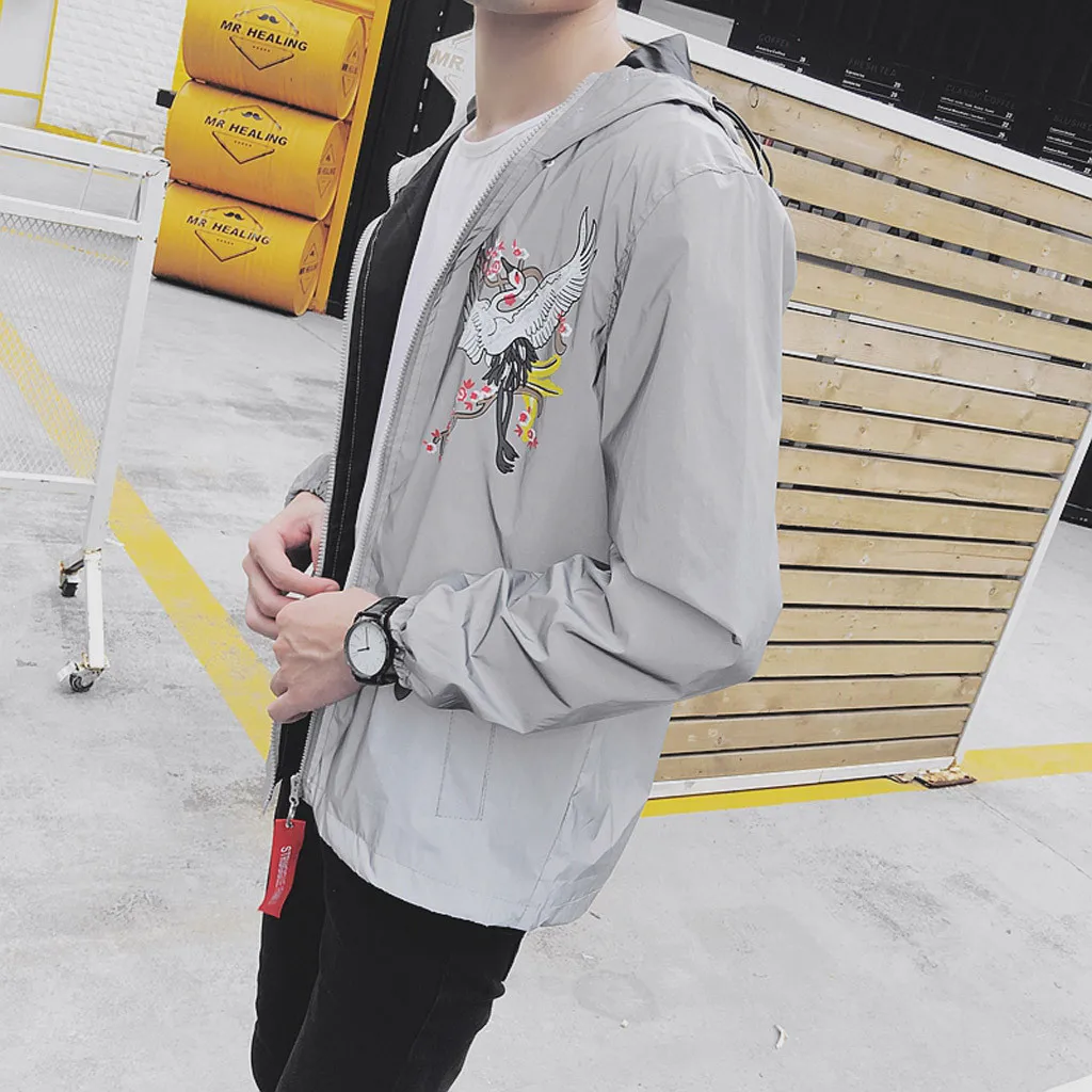 Светоотражающая куртка для мужчин/wo Мужская ветровка в стиле Харадзюку уличная с