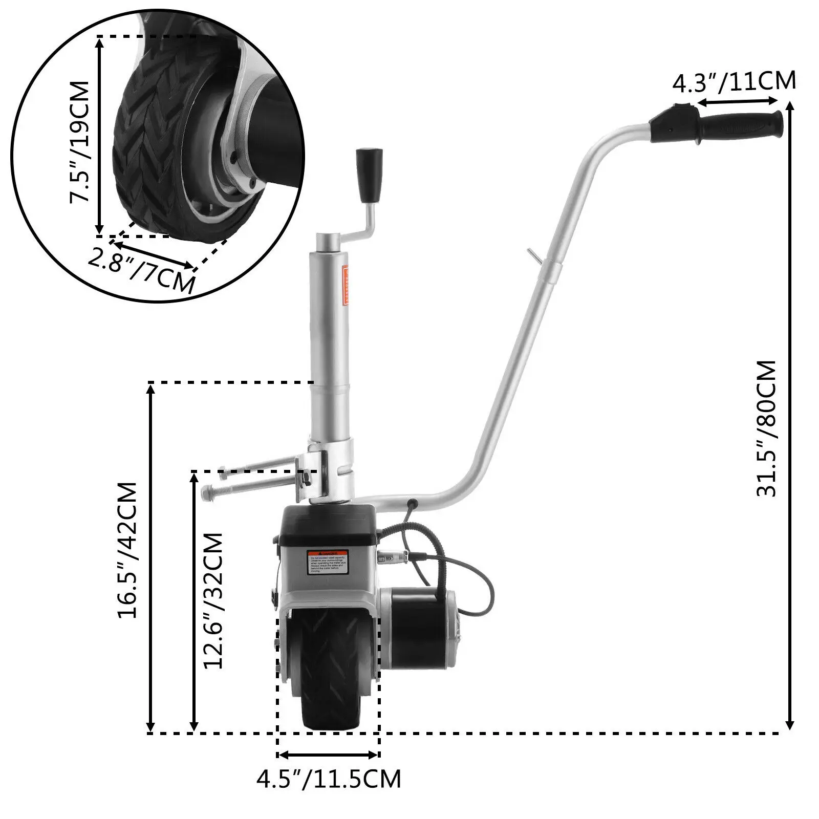 Трейлер Jockey Wheel 12V 350W мотоцикл электрическая мощность трейлер кемпер караван