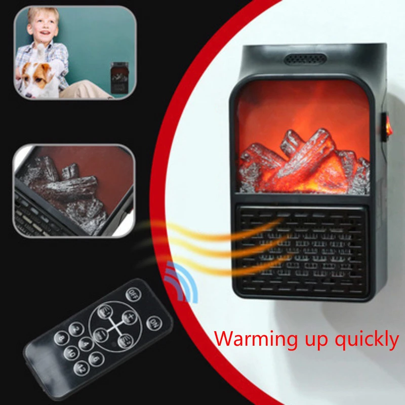 Электрический мини обогреватель настенный с европейской вилкой PTC керамическая