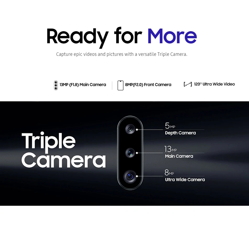 Мобильный телефон samsung Galaxy A20S A207F/DS, 3 ГБ ОЗУ, 32 Гб ПЗУ, 4000 мАч, Восьмиядерный процессор Snapdragon, 6,5 дюйма, 13 МП, тройная камера, 4G, телефон