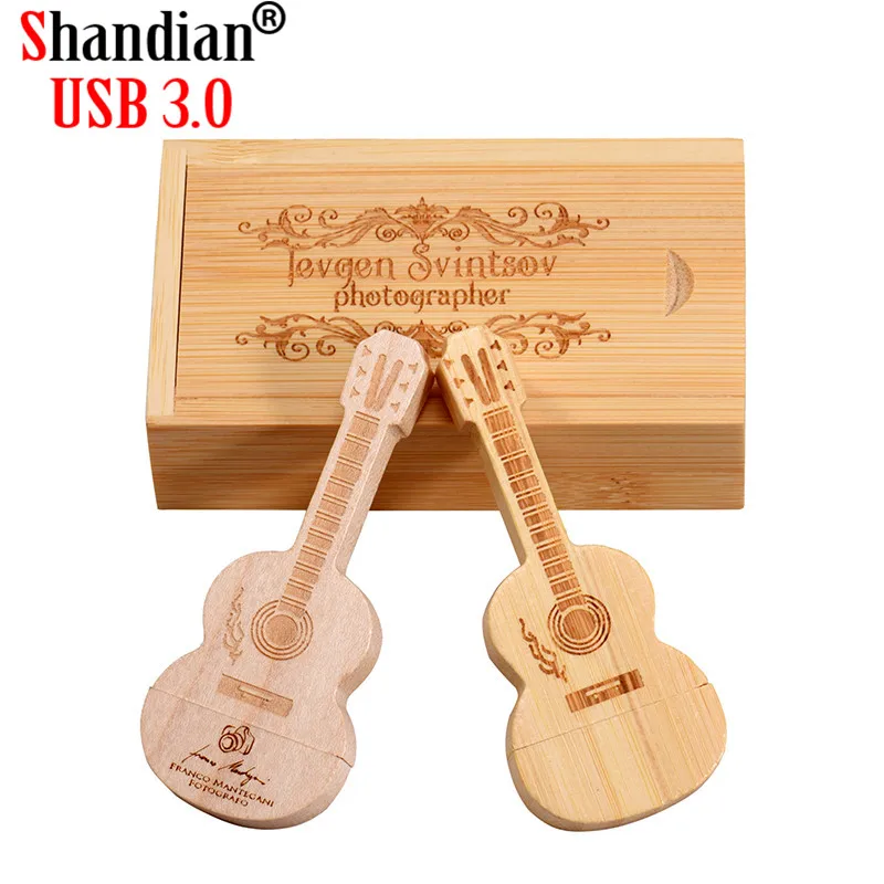 SHANGDIAN usb 3.0 free custom logo wooden guitar pendrive USB 2.0 flash memory stick 4GB 8GB 16GB 32GB 64GB metal keychain gift |
