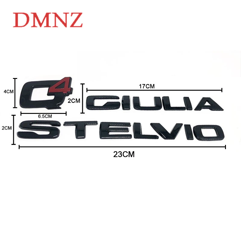 

Car metal tail letter decorative sticker For Alfa Romeo Giulia Stelvio Exterior Modification Accessories