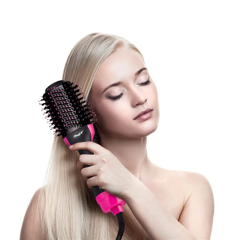 Профессиональная щетка для сушки волос 1000 Вт с турмалиновым керамическим