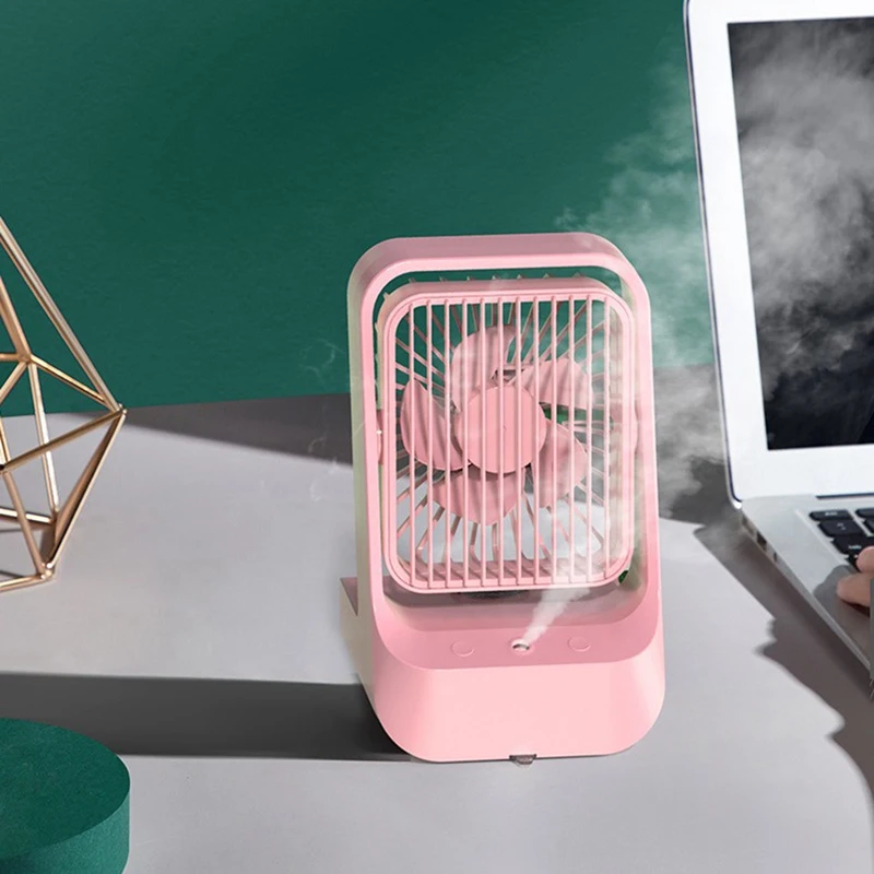 저렴한 휴대용 미니 USB 데스크탑 가습기 에어 쿨러 팬, 홈 오피스 워터 스프레이 가습 연무 냉각 팬