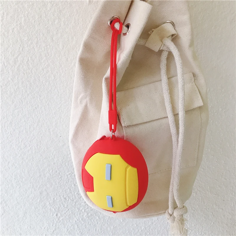 Мини-сумка для наушников с мультяшным аниме железный человек мягкие силиконовые