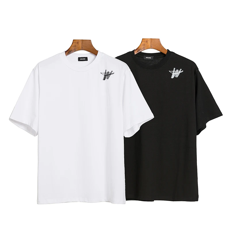 

2021 Summer Men's and Women's Fashion Trend High-quality Casual Round Neck Pure Cotton Pure Color Short-sleeved T-shirt