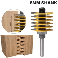 1pc 8mm shank12mm shank brand new 2 teeth adjustable finger joint router bit tenon cutter industrial grade for wood tool