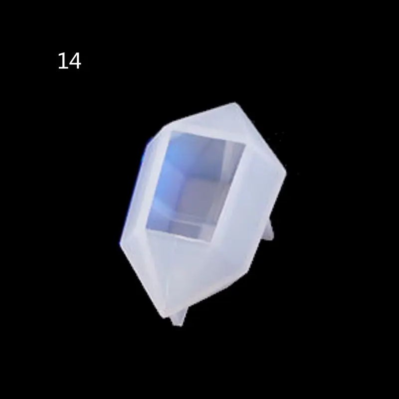 14 Resin mold Stone Pendulum Crystal Column Pendant Silicone UV Resin Mold Jewelry Tools - Цвет: 14