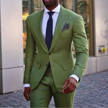 2021 novos homens de casamento blazer verde terno manga longa lapela comércio fino ol commuter outono inverno cor sólida blazer para homem (3)
