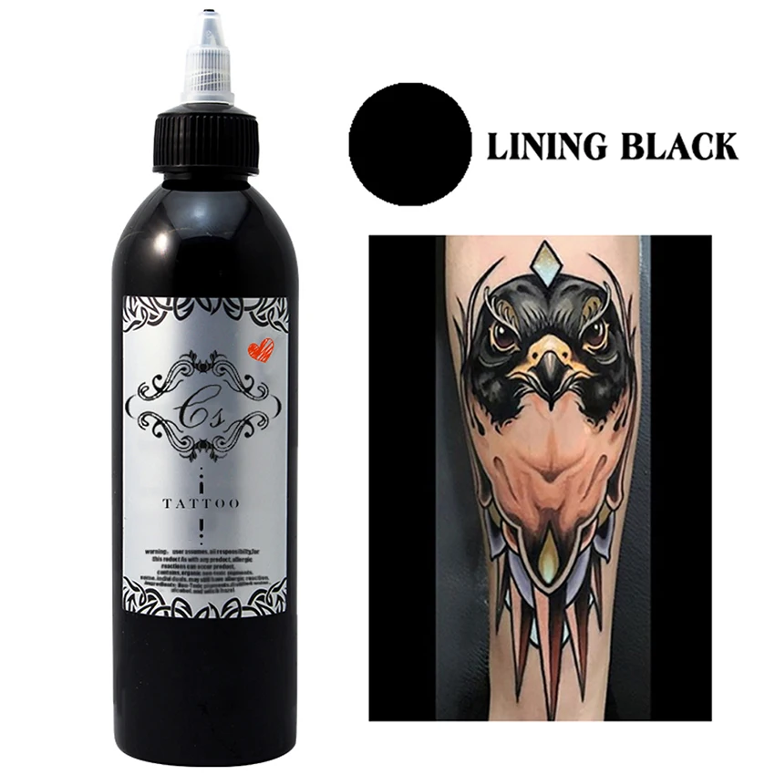 

250ml/Bottle Black Tattoo Ink Set Permanent Makeup Tattoo Pigments For Body Color Paint Tattoo Supplies