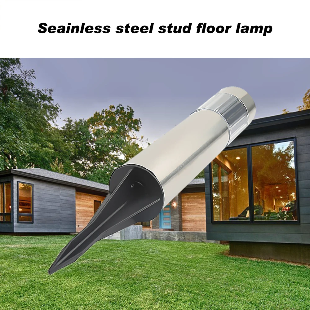 Светодиодная лампа для лужайки на солнечной батарее из нержавеющей стали