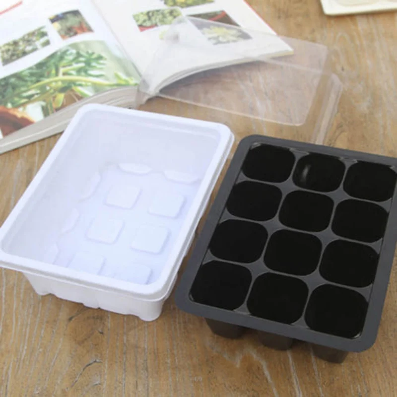 12 отверстий пластиковые горшки для детской посадки семян набор лотков ящик
