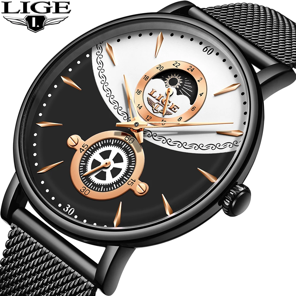 Лидер продаж! Мужские модные мужские часы Роскошные ультратонкие кварцевые