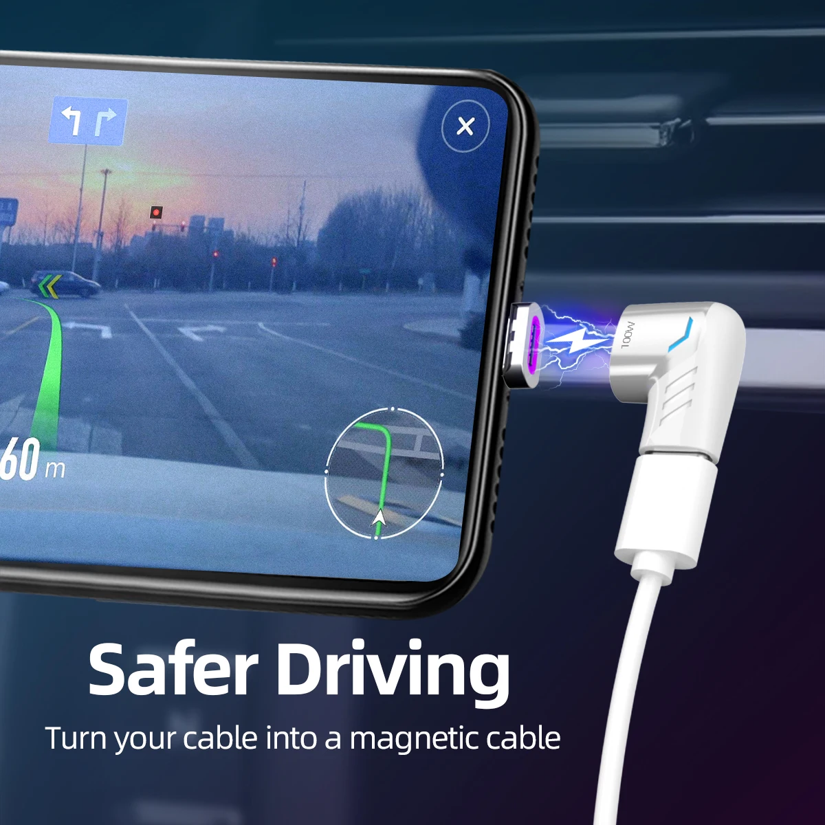 ANKNDO Usb C к Магнитный адаптер типа 100 Вт Быстрое Зарядное устройство Type