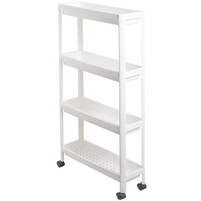 2/3 Tier Slim Movable Storage Rack Cart Rolling Wheels Shelf Tableware Clothes for Kitchen Bathroom | Дом и сад
