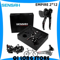 sensah empire pro 2x12 speed road bike shifter lever rear derailleur kmc chain cassette flywheel bicycle groupset for 5800 r7000