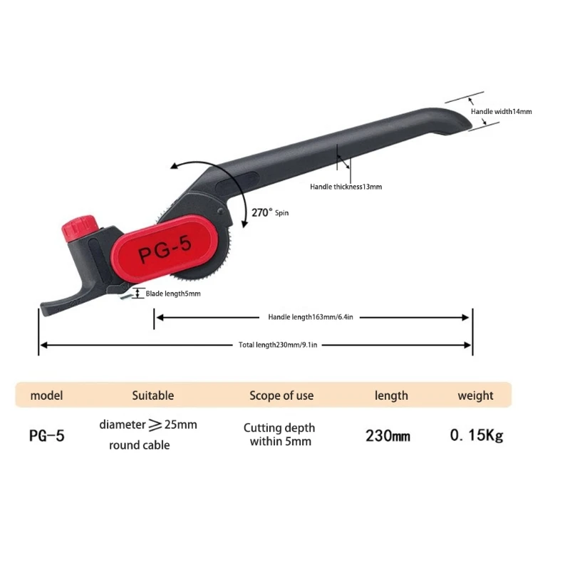 

Longitudinal Cable Slitter / Fiber Optical Cable Slitter Stripper HW-21 Power Cables Pliers Stripping/Cutting Tool