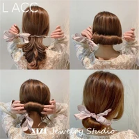 korean fashion women girls hairpin bun hairstyle knot flower hair maker tools hair ornament headband accessories