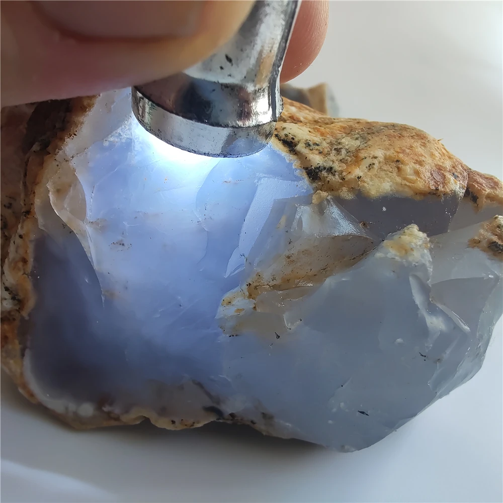 Natural Blue Turkey Chalcedony Blue Agate Carnelian Mineral Stone Jewelry Processing Raw Materials