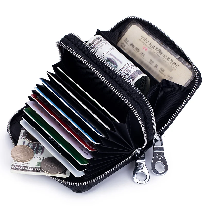 

Genuine Leather Women & Men Coin Purse Alligator Embossing Cow Leather Small Money Bag Credit Card Holder Zipper Mini Wallet