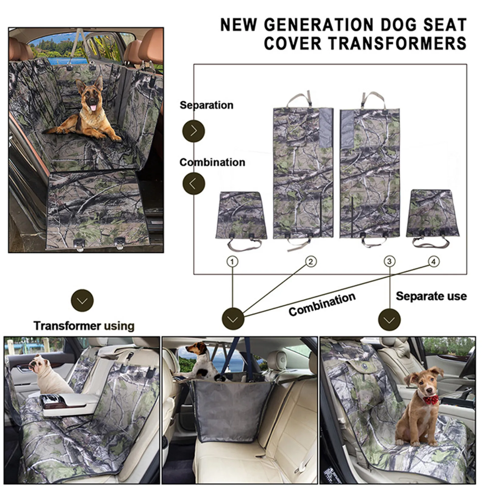 

Waterproof Rear Back Mat Hammock Cushion Protector Novelty Dog Car Seat Cover With Pocket Pet Carrier Full Travel Size