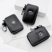 leather auto styling car keychain key holder bag case storage bag for skoda audi bmw mitsubishi chevrolet kia ford toyota nissan