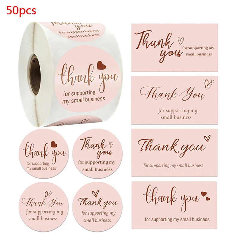 

500pcs/ roll 3.8cm with bronzing thanks for purchasing commercial decor sticker