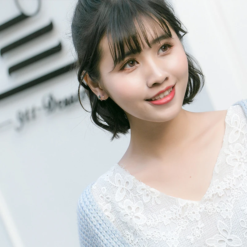 Colusiwei синего цвета с украшением в виде кристаллов Клипсы Серьги кольца для женщин