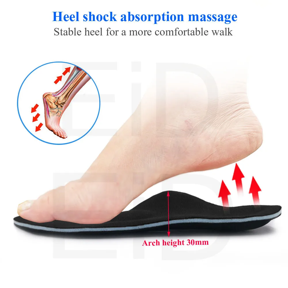 5D High quality Strong orthotic insole for Flat Feet high Arch Support orthopedic shoes sole Insoles for men and women OX Leg