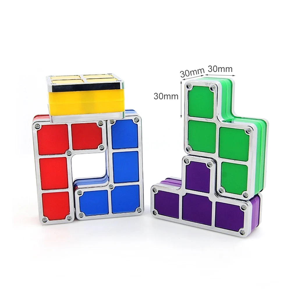 DIY светодиодный головоломка стекируемые светильник красочная игрушка ночной