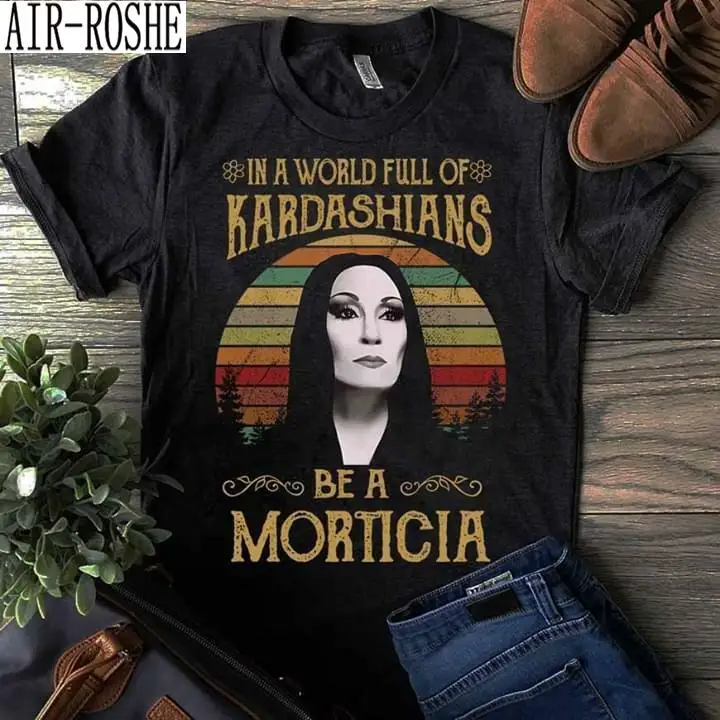 Morticia adbarrages dans le monde plein de Kadarshians hommes noir футболка coton S 4Xl | Мужская одежда