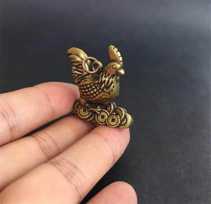 YM медная сборная статуя китайская латунная резная зодиака курица изысканные