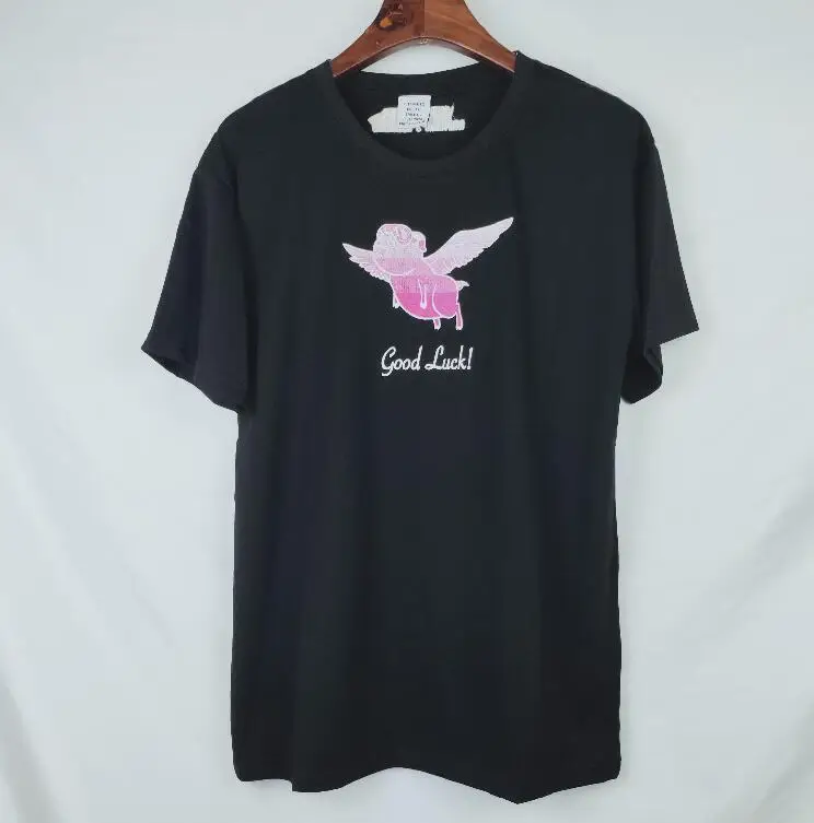 Новый Топ SS19 летние vetements с буквенным принтом мужские черно белые футболки