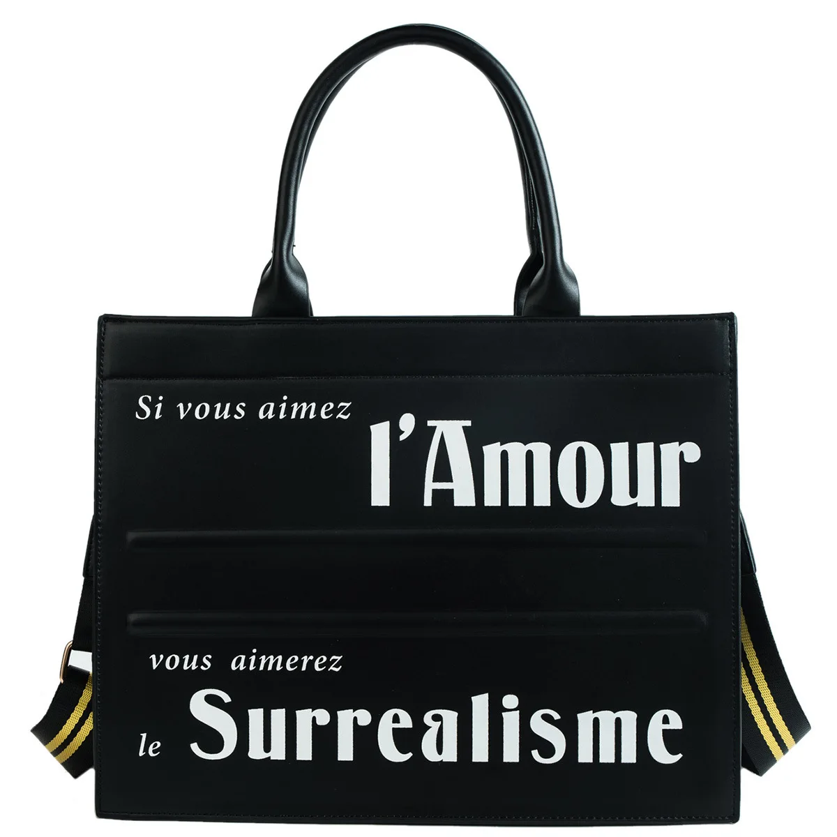 

New European and American fashion letter large capacity tote bag ladies style wide shoulder strap shoulder bag bags