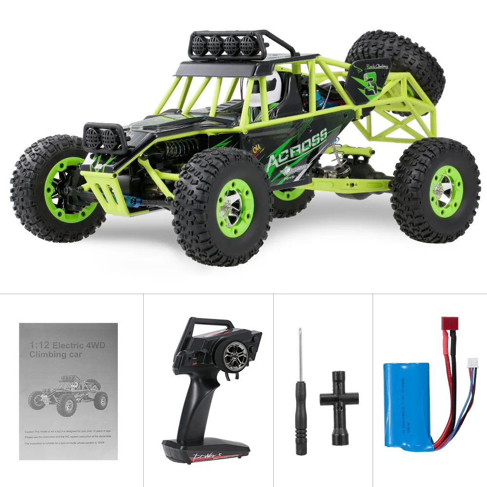 

WLtoys 12428 Радиоуправляемая машина 4WD 1/12 2,4G 50 км/ч высокоскоростной монстр-Трак автомобиль с дистанционным управлением Радиоуправляемый Багги внедорожник