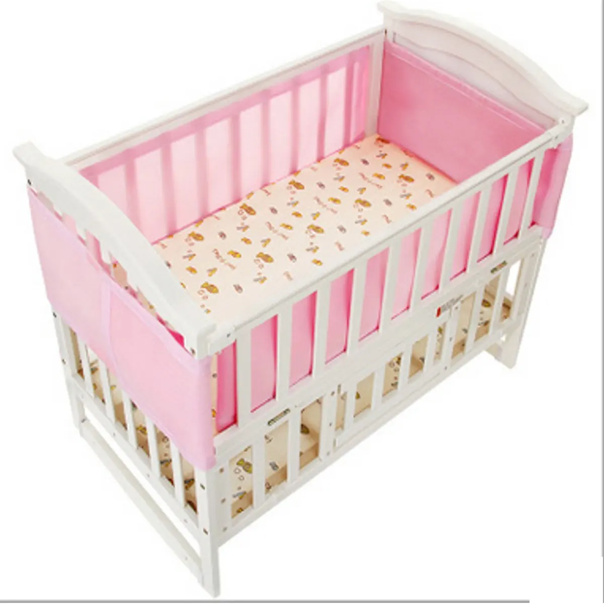 

Newborn Baby Bed Bumper Summer Mesh Bumpers In The Crib Breathable Cot Bumper For Head Protector Baby Bedding Set Room Decor Hot