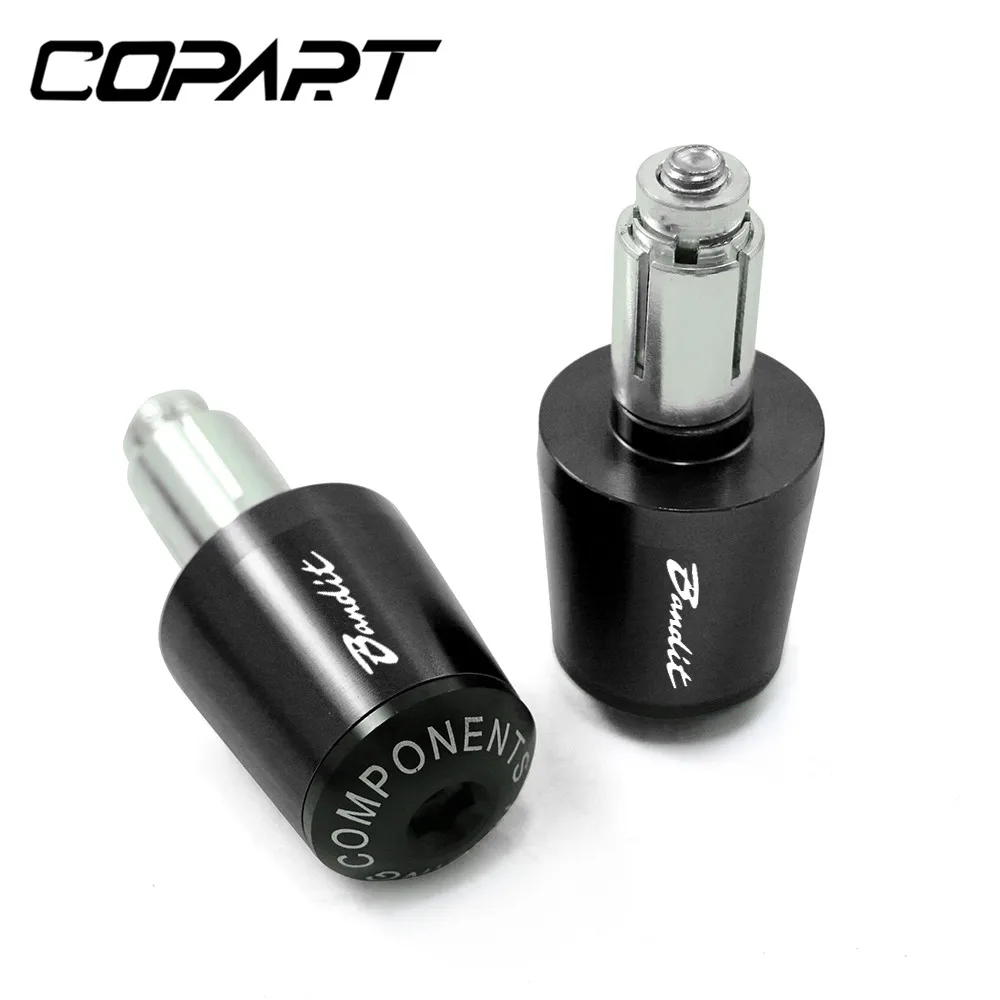 Черный Для SUZUKI GSF 250 600 600S 650 650S 650N 1200 1250 Bandit 650S Мотоцикл с ЧПУ 7/" 22 мм Руль ручками рукоятка конец Кепки - Цвет: Черный