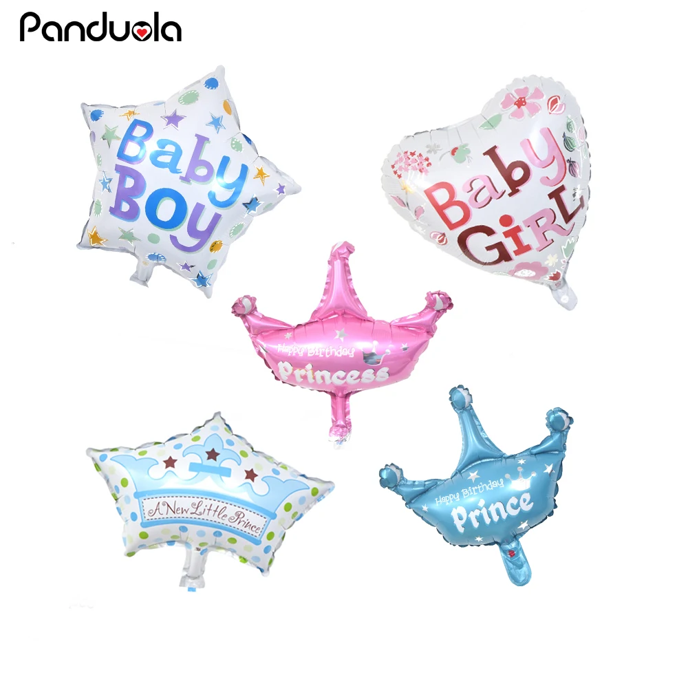 Розовые синие воздушные шары с днем рождения для мальчиков и девочек первый