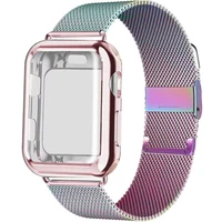 casestrap for apple watch band 44mm 40mm 42mm 38mm smartwatch belt magnetic milanese loop bracelet iwatch series 6 5 4 3 se