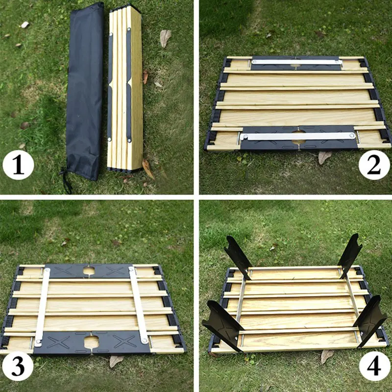 

Outdoor Camping Table Portable Foldable BBQ Table Picnic Barbecue Tableware Ultralight Computer Bed Desk