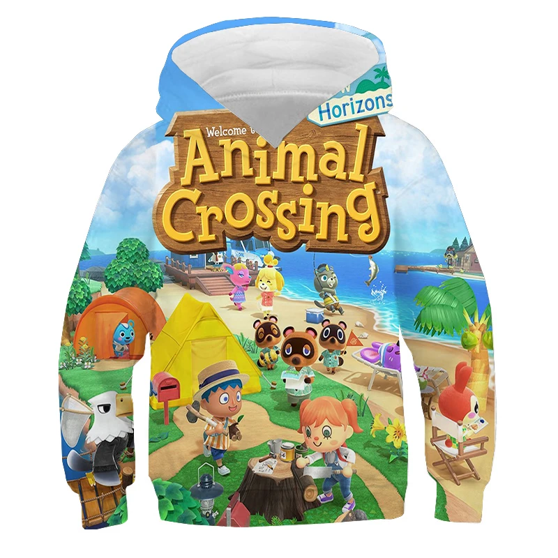 

Animal Crossing Kawaii 3D Hoodie Children New Horizons Sweatshirts Funny Cartoon Pullovers Jacket Boys Girls Tops Hoodies Kids