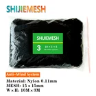 Высококачественные глубокие большие карманы 10 м x 3 м 15 мм сетка для сада с отверстиями нейлоновая одноволоконная сетка против птиц 0,11 мм узелковая сетка для сада