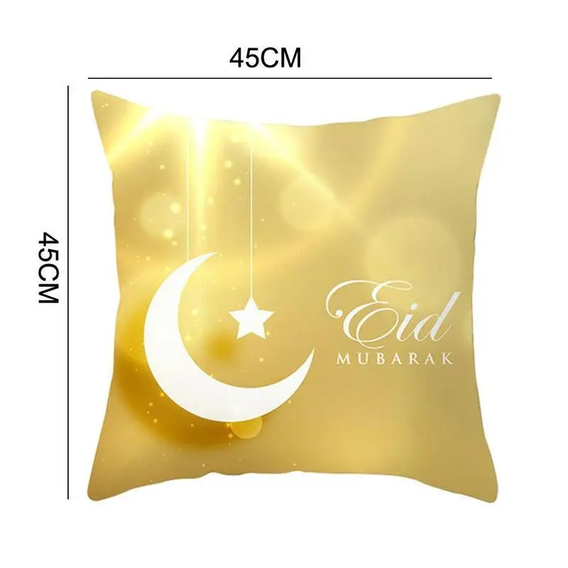 

Islamic Mubarak Decorations For Home Cushion Cover Pillow Cover Family Pillowcase Room Decoration Sofa 45x45 Ramadan Bed De E0U4