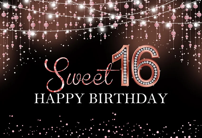 

Mehofond Photography Background Sweet 16 Girl Sparkling diamond Birthday Party Decorate Photocall Photophone Photo Studio