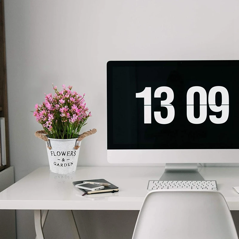 Искусственный цветок бонсая с Оловянным цветочным ведром 4 шт. подходит для